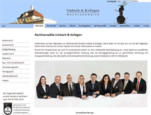 Tablet Screenshot of kanzlei-umbach.de